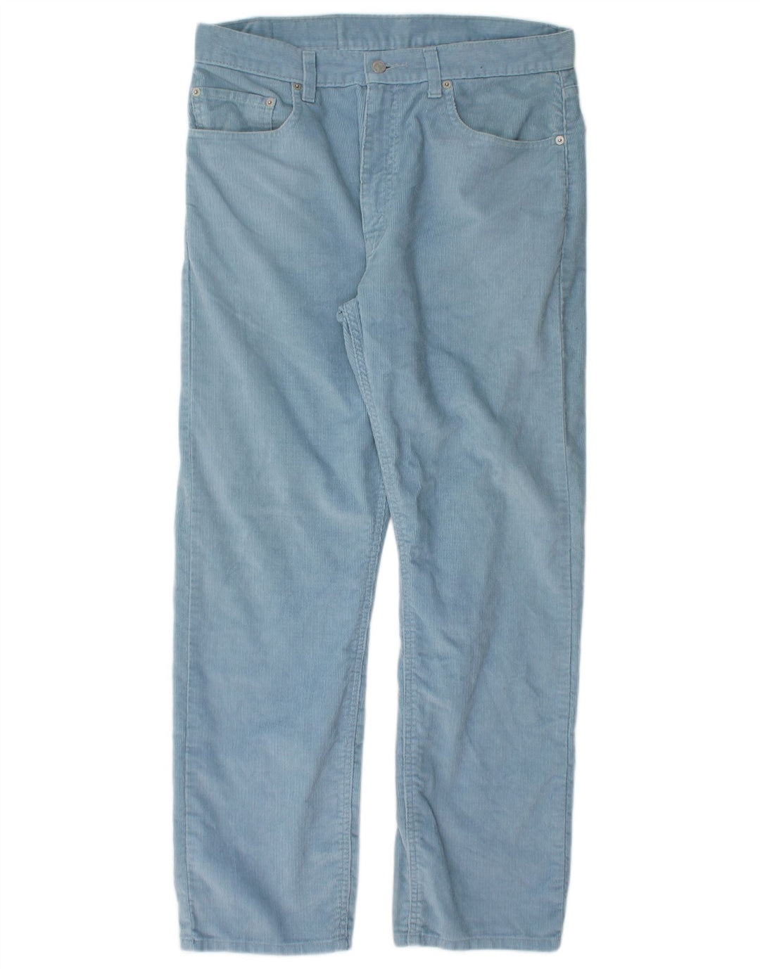 LEVI'S Pantaloni dritti in velluto a coste 505 da uomo W34 L30 in cotone blu
