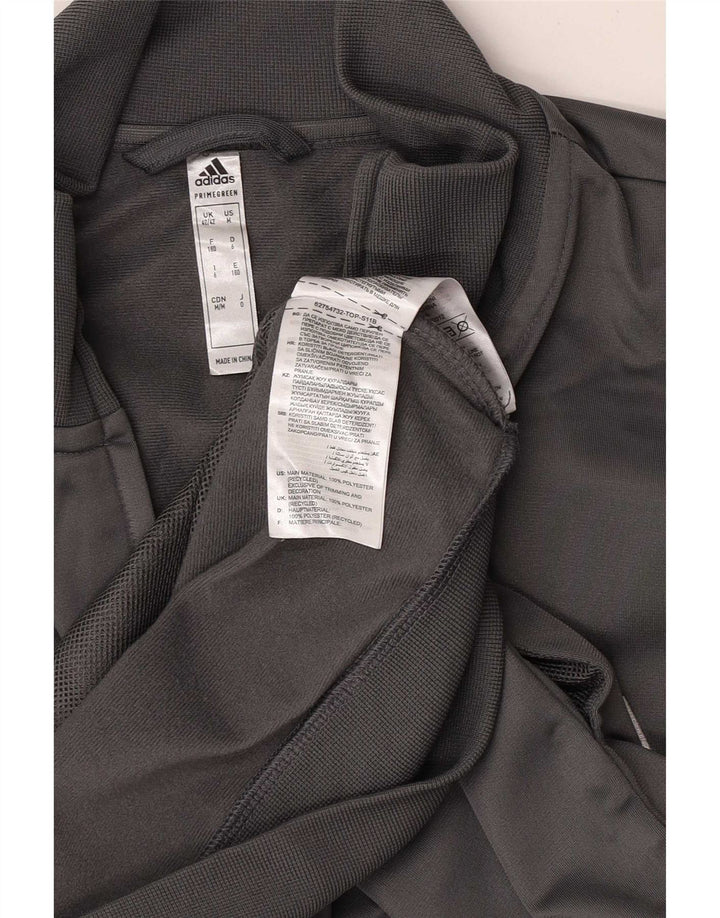 Giacca da ginnastica grafica da uomo Adidas UK 40/42 Poliestere grigio medio