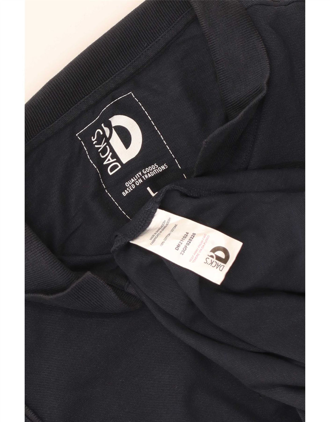 Polo da uomo Dack's Large in cotone blu navy