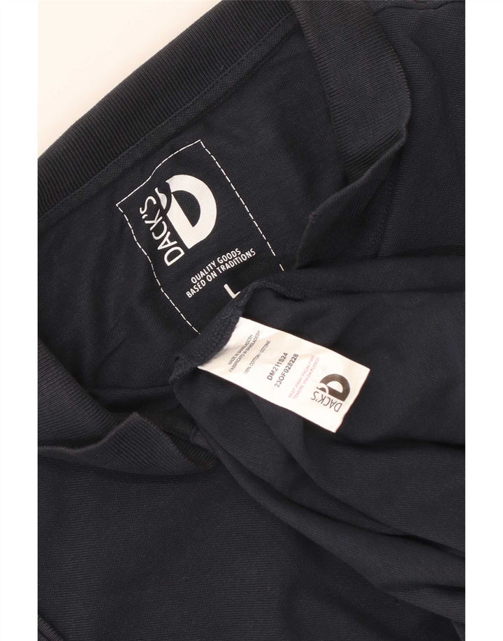 Polo da uomo Dack's Large in cotone blu navy