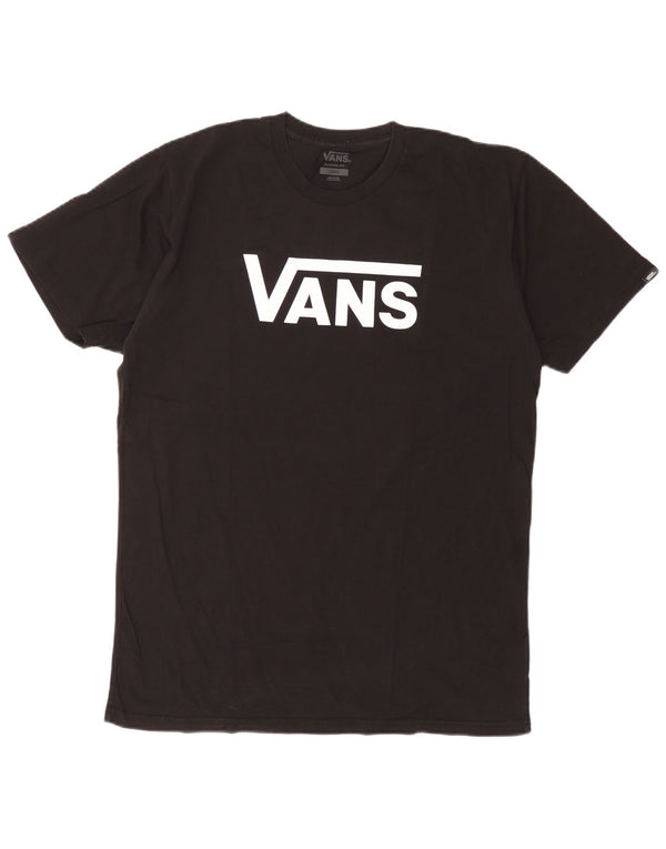 T-shirt grafica da uomo con vestibilità classica Vans, taglia grande, in cotone nero