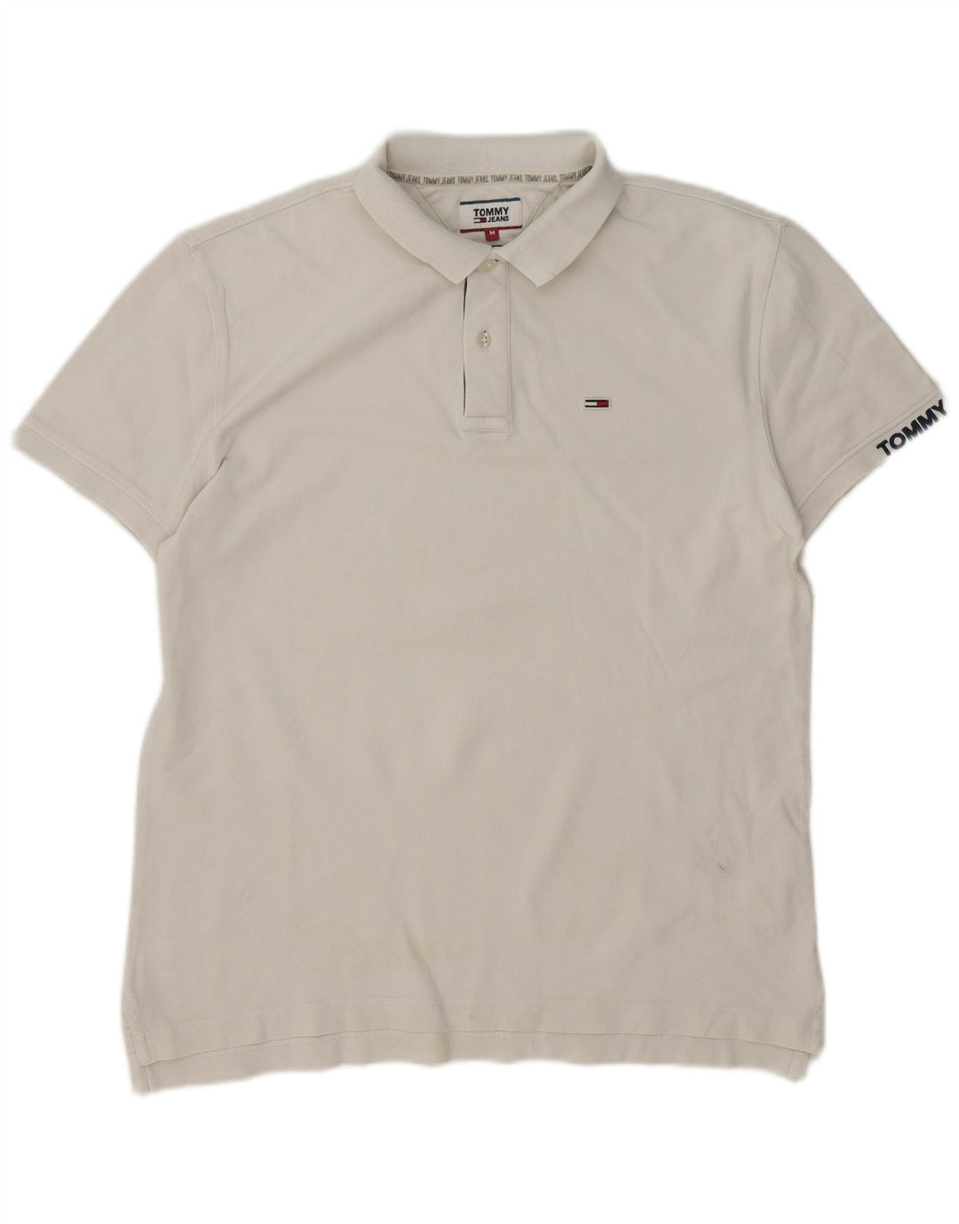 Polo da uomo Tommy Hilfiger in cotone bianco medio