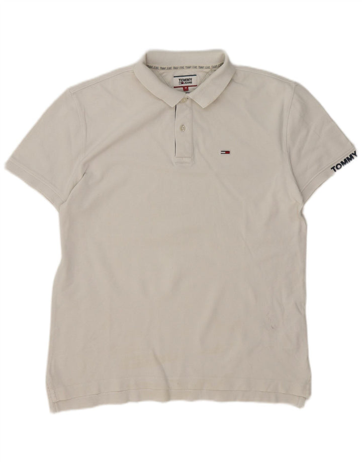 Polo da uomo Tommy Hilfiger in cotone bianco medio