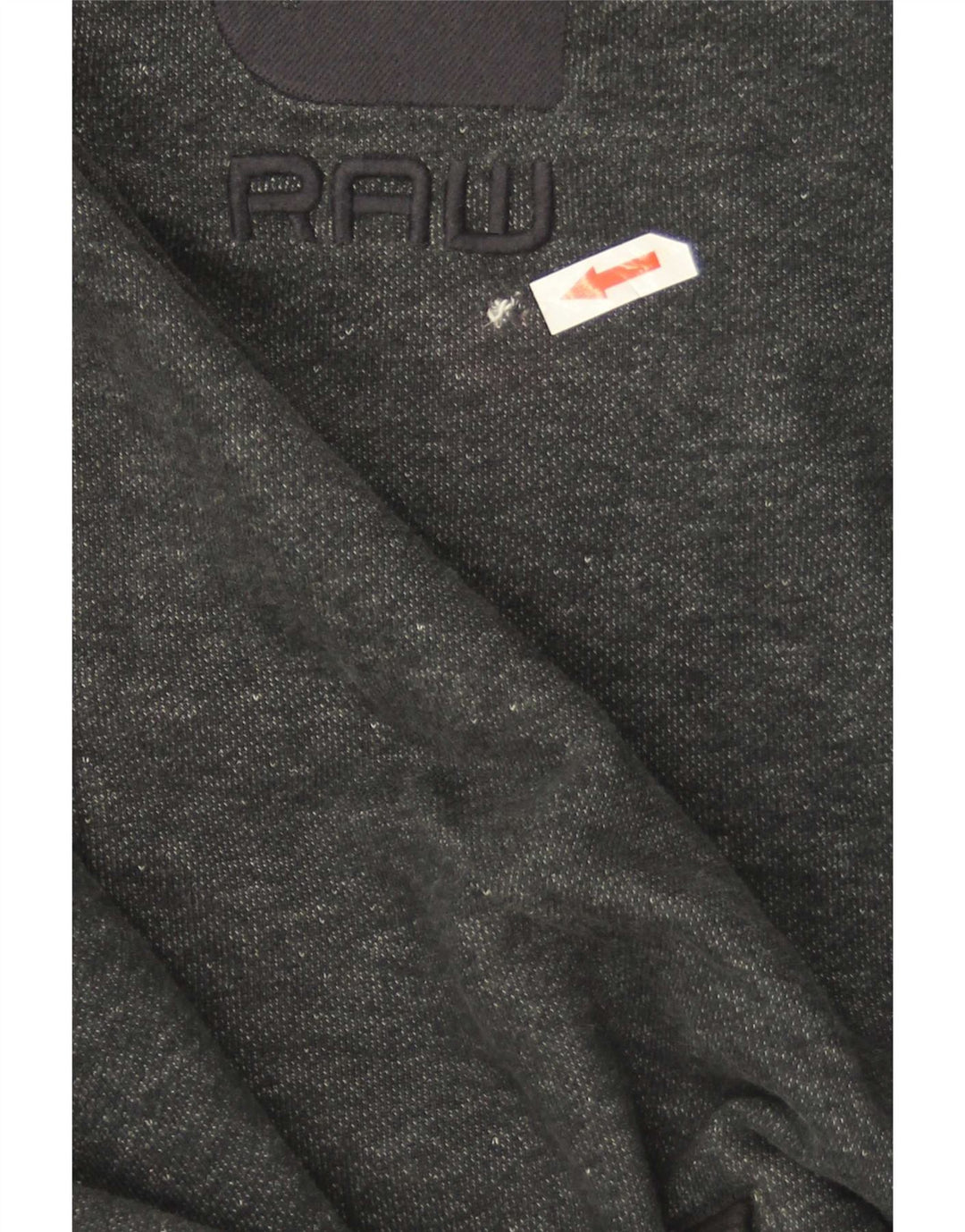 Maglione con cappuccio e zip da uomo G-Star in cotone screziato grigio medio