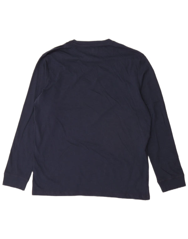 Timberland Maglia da uomo vestibilità regolare manica lunga grande cotone blu navy