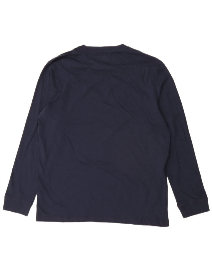 Timberland Maglia da uomo vestibilità regolare manica lunga grande cotone blu navy