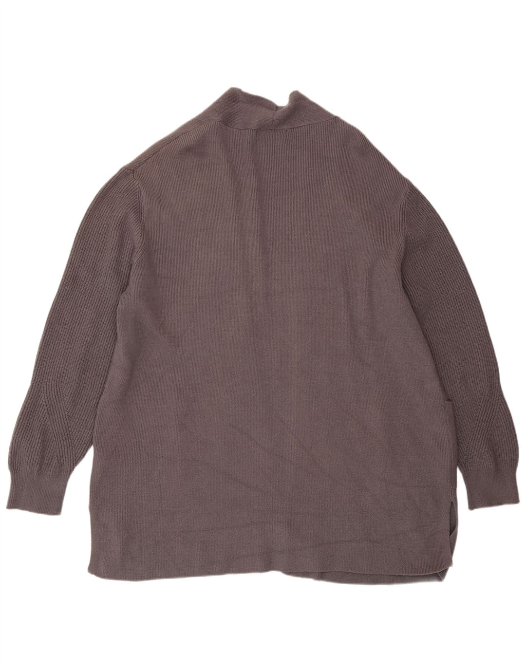 Maglione cardigan aperto da donna Marks & Spencer UK 20 2XL viscosa grigia