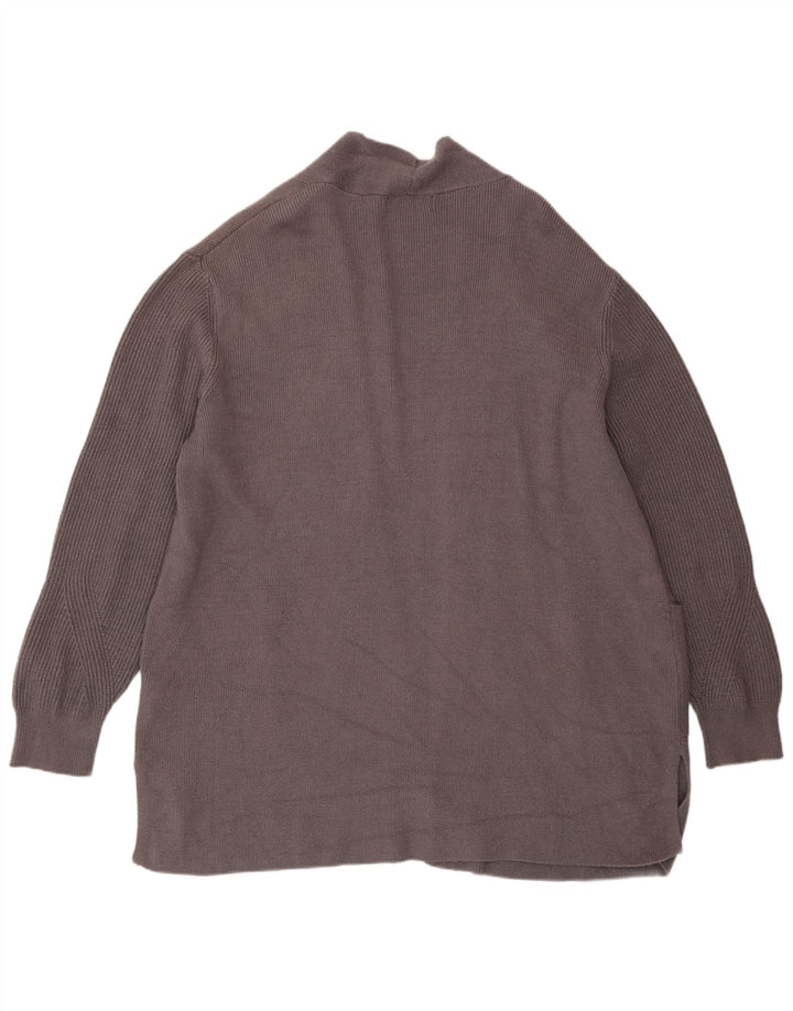 Maglione cardigan aperto da donna Marks & Spencer UK 20 2XL viscosa grigia