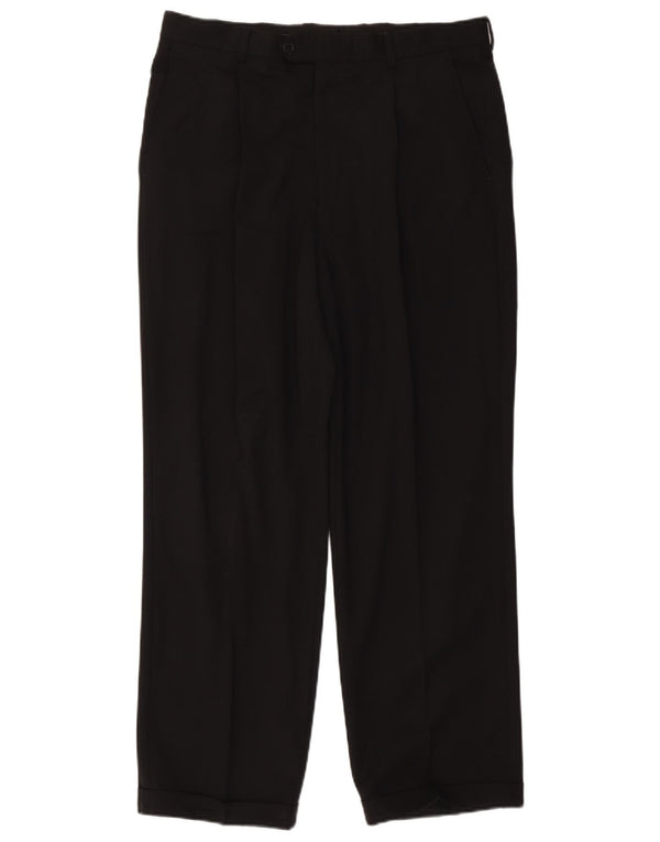 Pantaloni da abito da uomo con pegging Armani Collezioni IT 52 XL W34 L29 Nylon nero