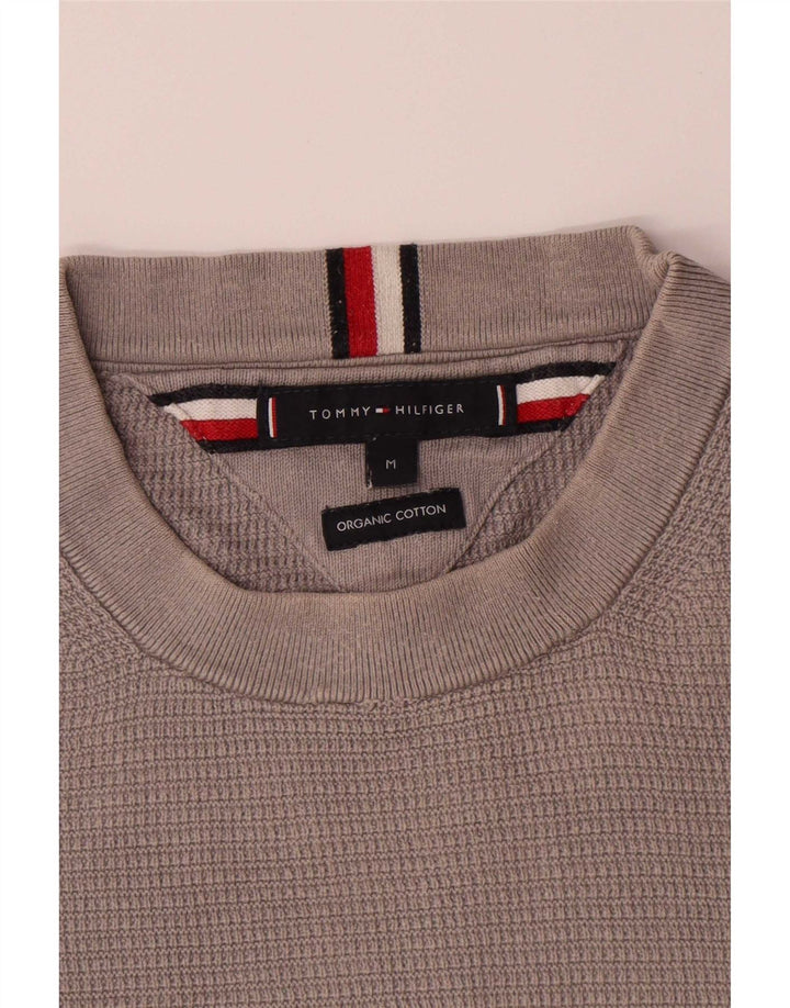 Maglione maglione girocollo da uomo Tommy Hilfiger in cotone grigio medio