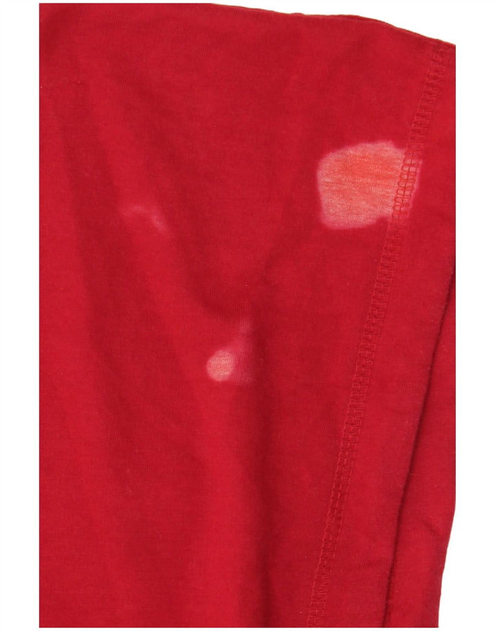 Felpa con cappuccio e zip autografata da uomo Marks & Spencer XL poliestere rosso