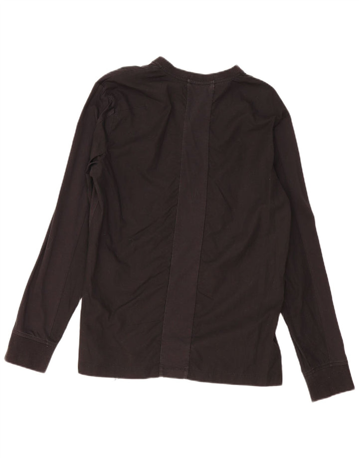 Calvin Klein Jeans Top da donna a manica lunga UK 12 medio cotone nero