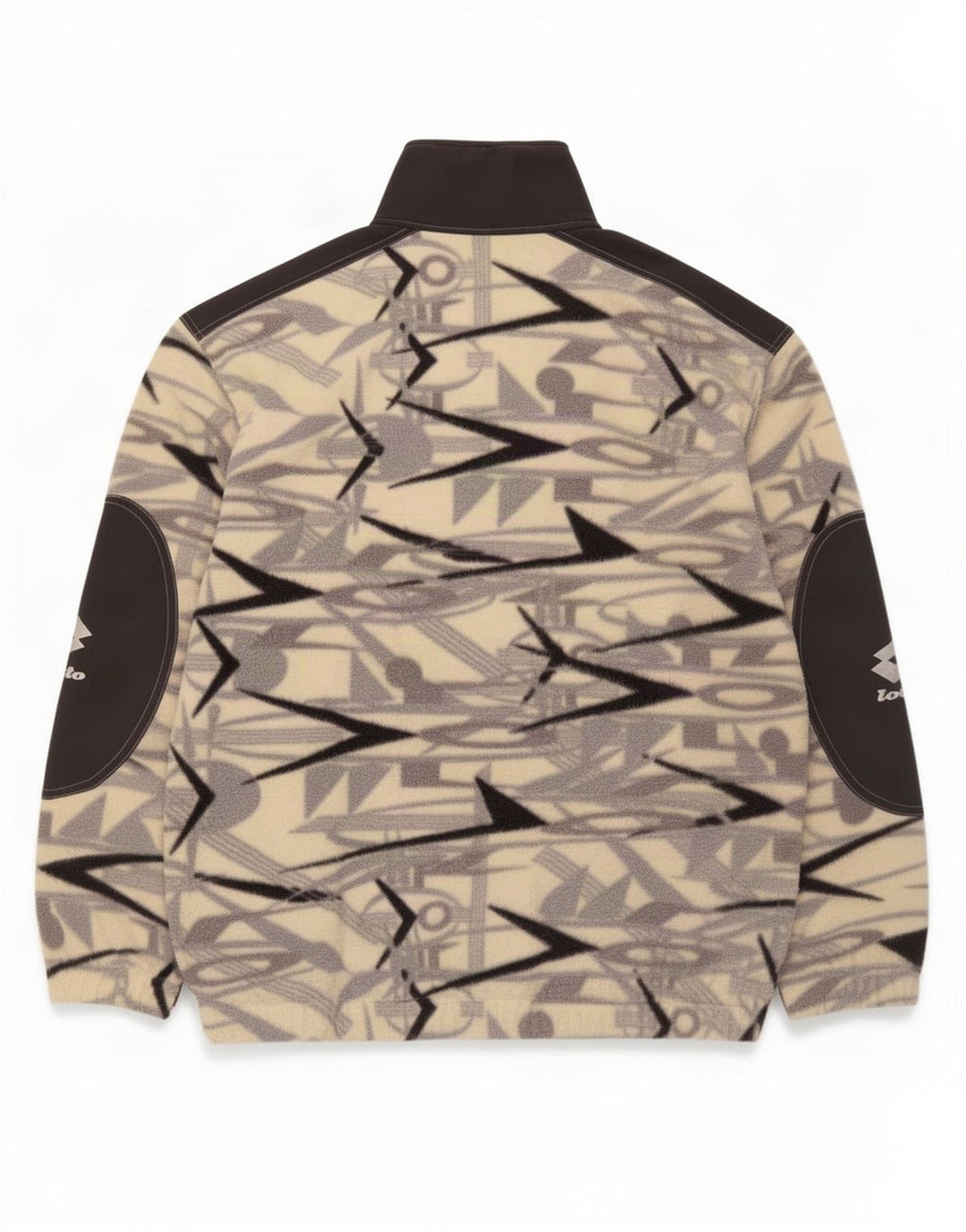 Maglione in pile da uomo Lotto con zip e collo XL Poliestere geometrico multicolore
