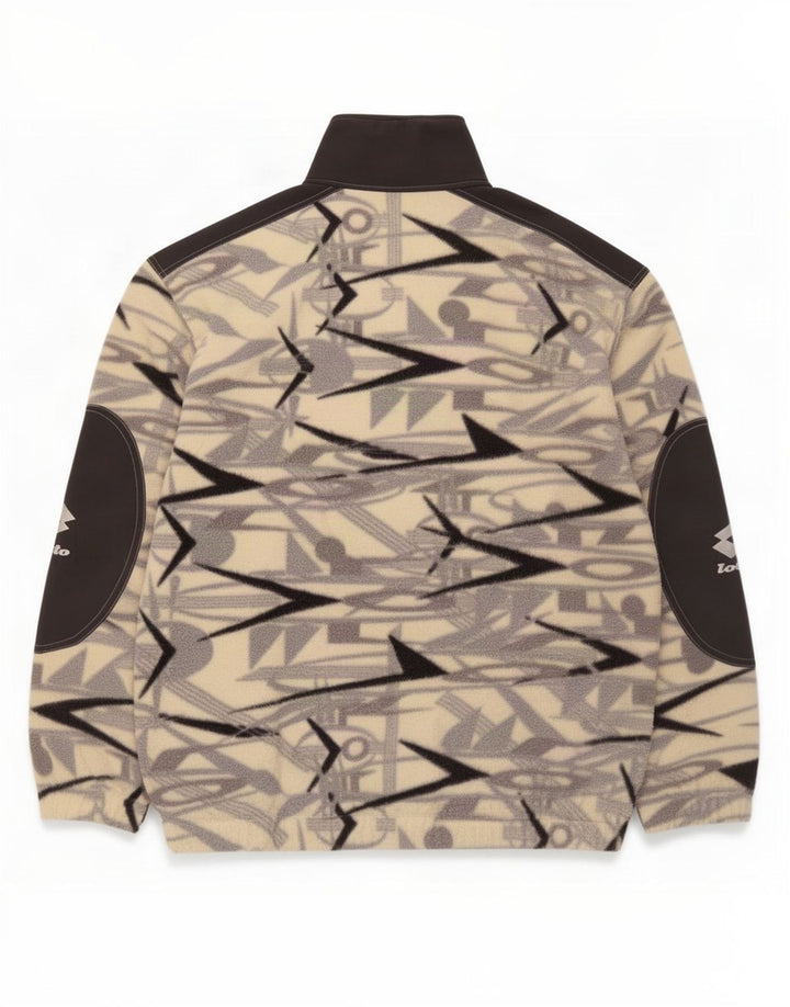 Maglione in pile da uomo Lotto con zip e collo XL Poliestere geometrico multicolore