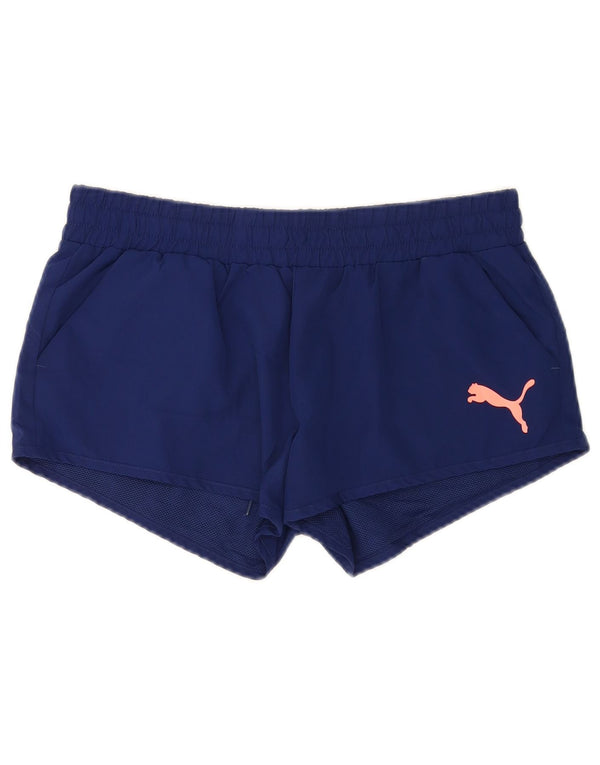 Pantaloncini sportivi da donna Puma UK 12 Medium Blu Navy Poliestere
