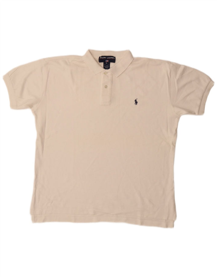 Polo da uomo Ralph Lauren in cotone bianco medio