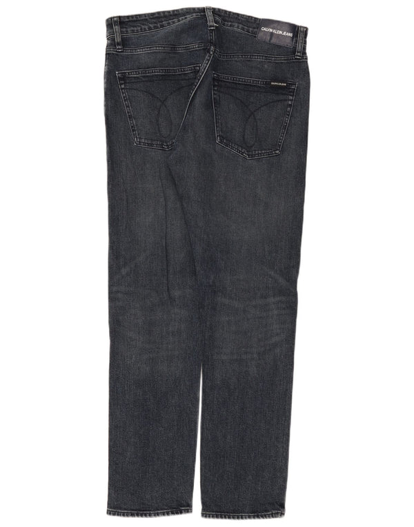 Jeans dritti da uomo Calvin Klein W32 L32 cotone grigio