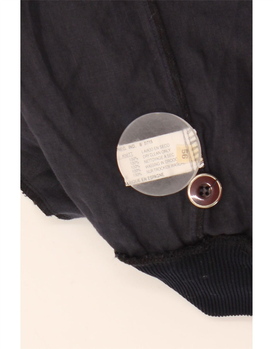 Giubbotto bomber vintage da uomo UK 40 grande lino a righe blu navy