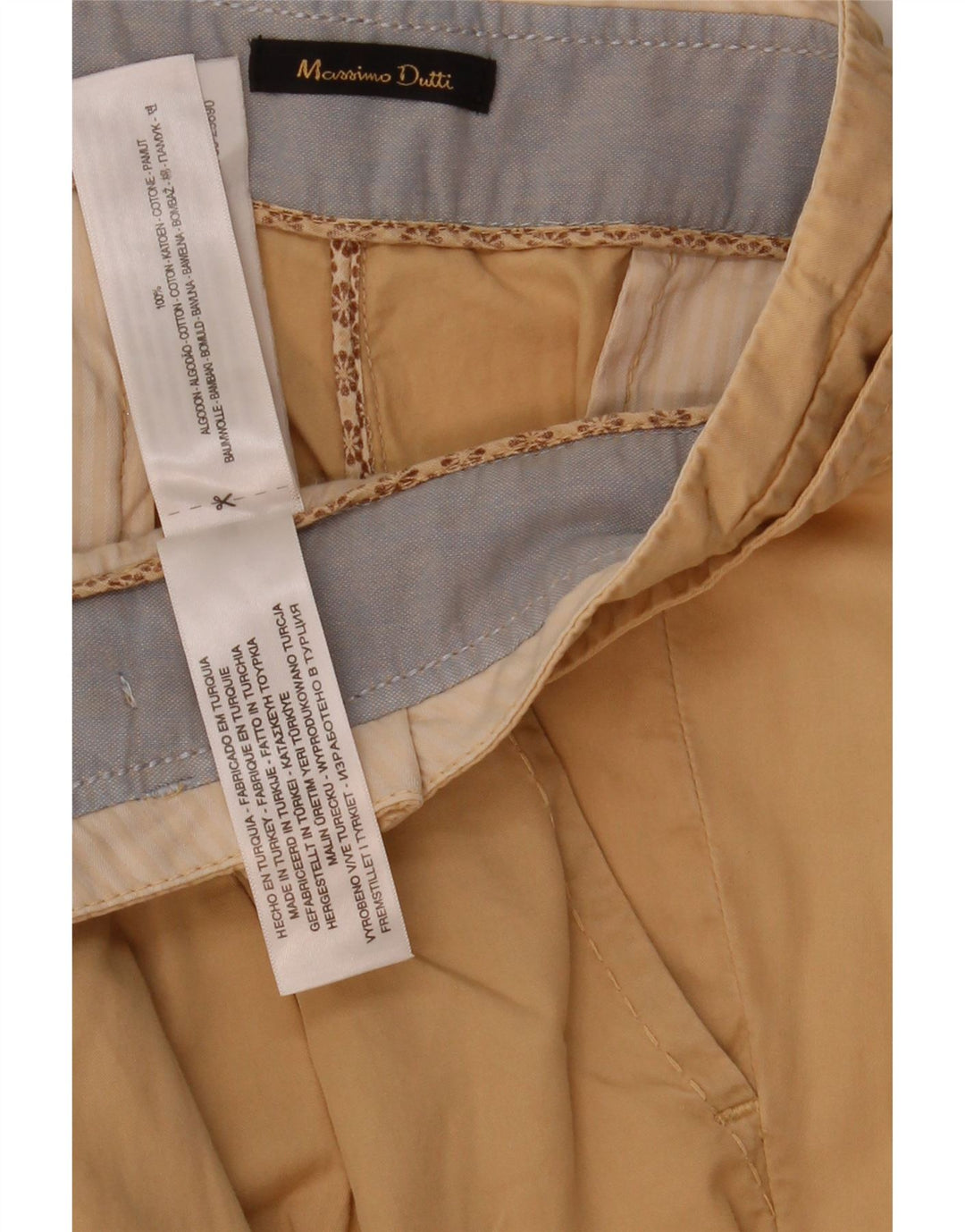 Pantaloni cropped con pegging da donna Massimo Dutti EU 40 Medium W30 L25 Beige
