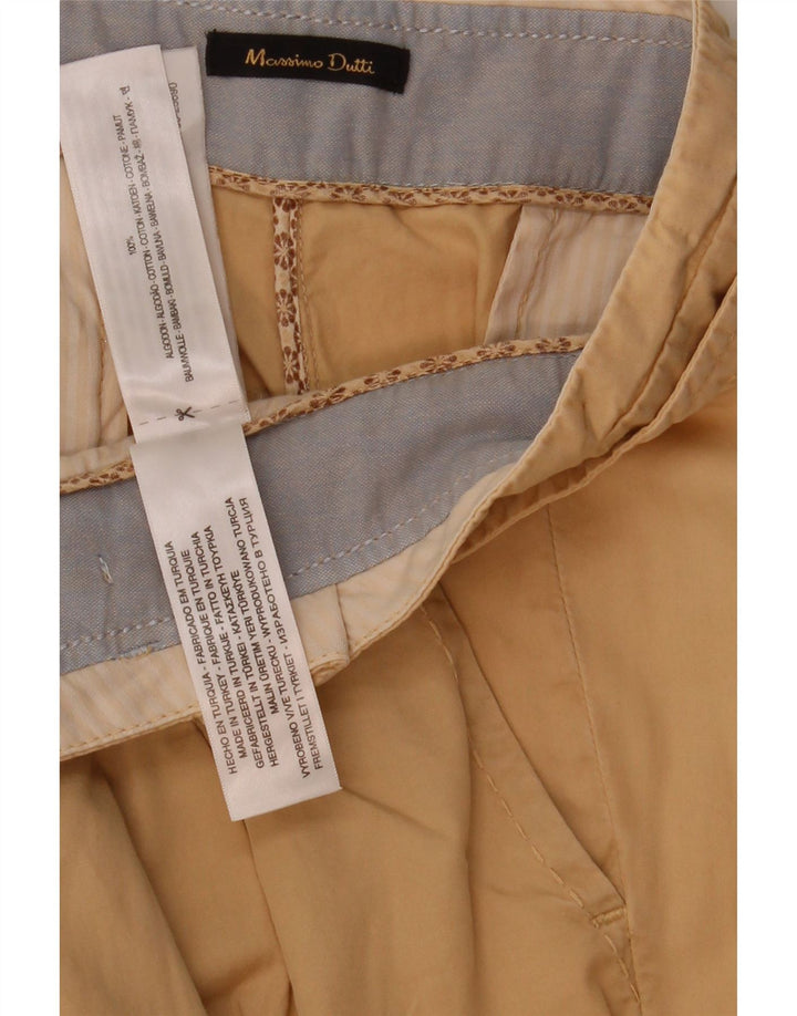 Pantaloni cropped con pegging da donna Massimo Dutti EU 40 Medium W30 L25 Beige