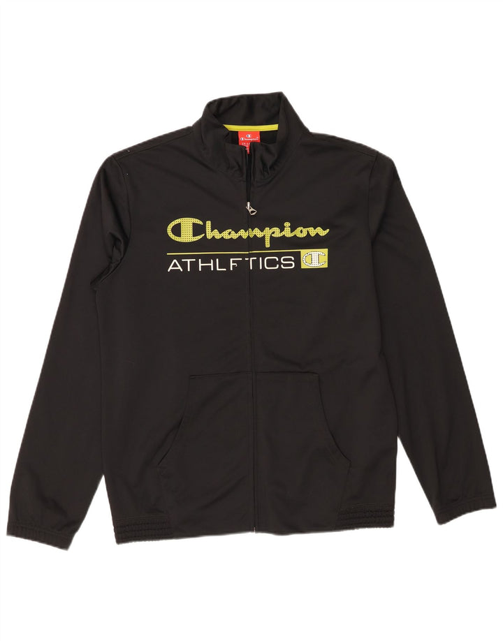 Giacca da tuta grafica Champion da ragazzo 15-16 anni 2XL poliestere nero