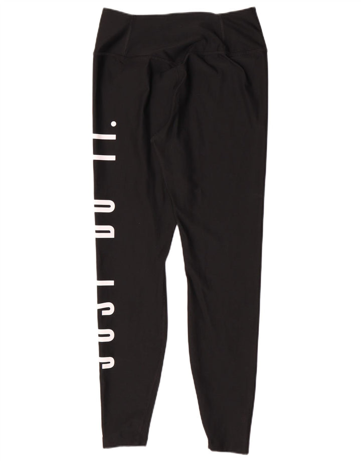 Leggings grafici Nike Dri Fit da donna UK 10 piccoli poliestere nero