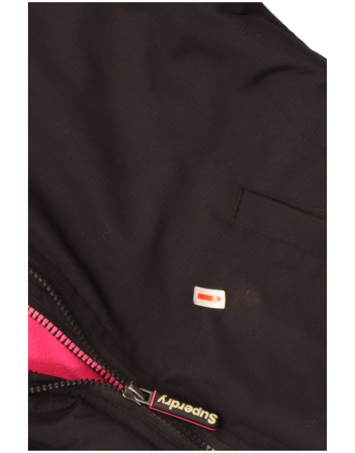 Giacca a vento grafica da donna Superdry UK 16 grande nera