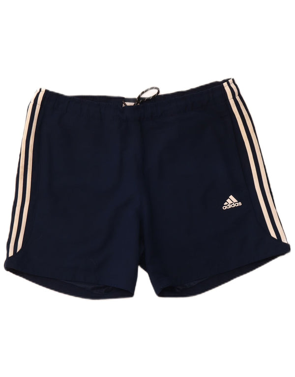 Pantaloncini sportivi ADIDAS Climalite da uomo grandi in poliestere blu navy