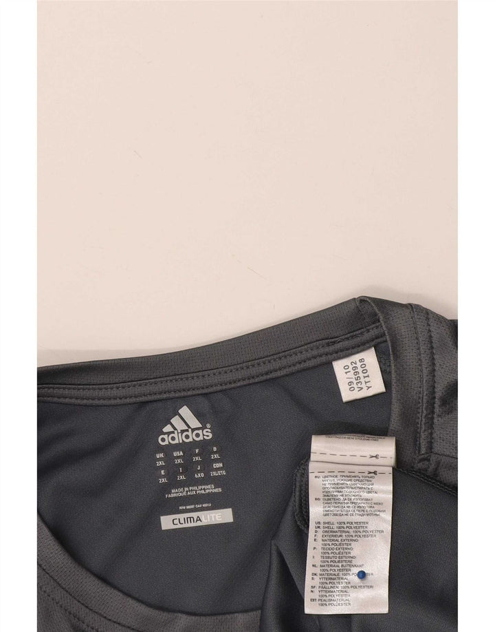 T-shirt grafica da uomo Adidas Top XL poliestere grigio