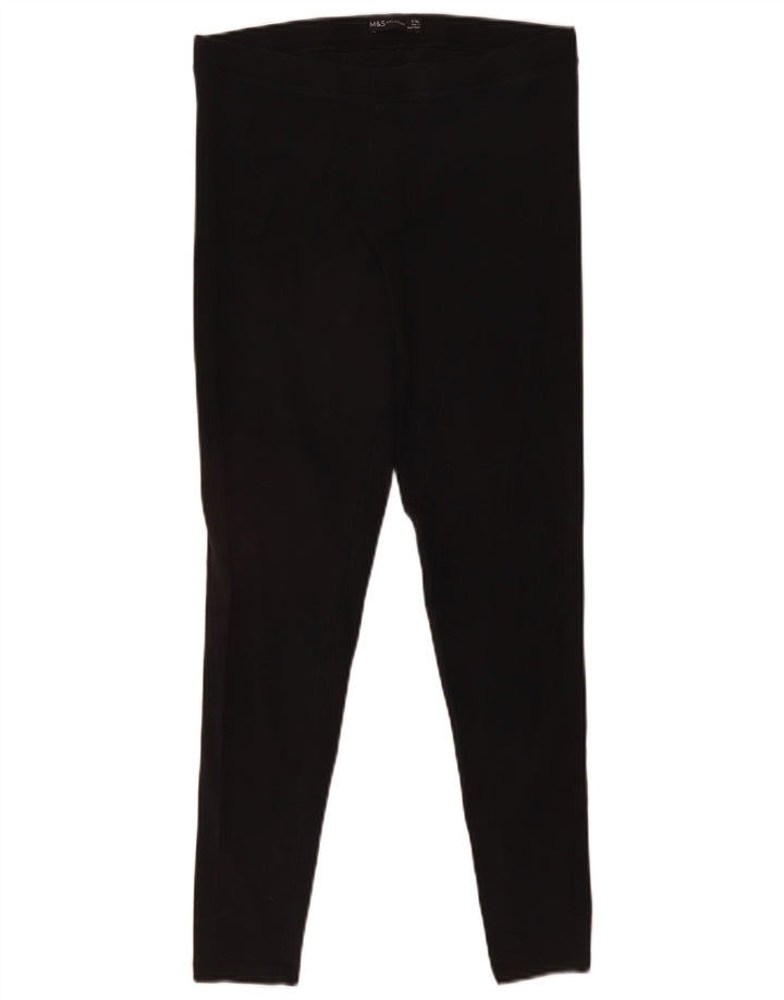 Leggings da donna Marks & Spencer UK 12 cotone nero medio