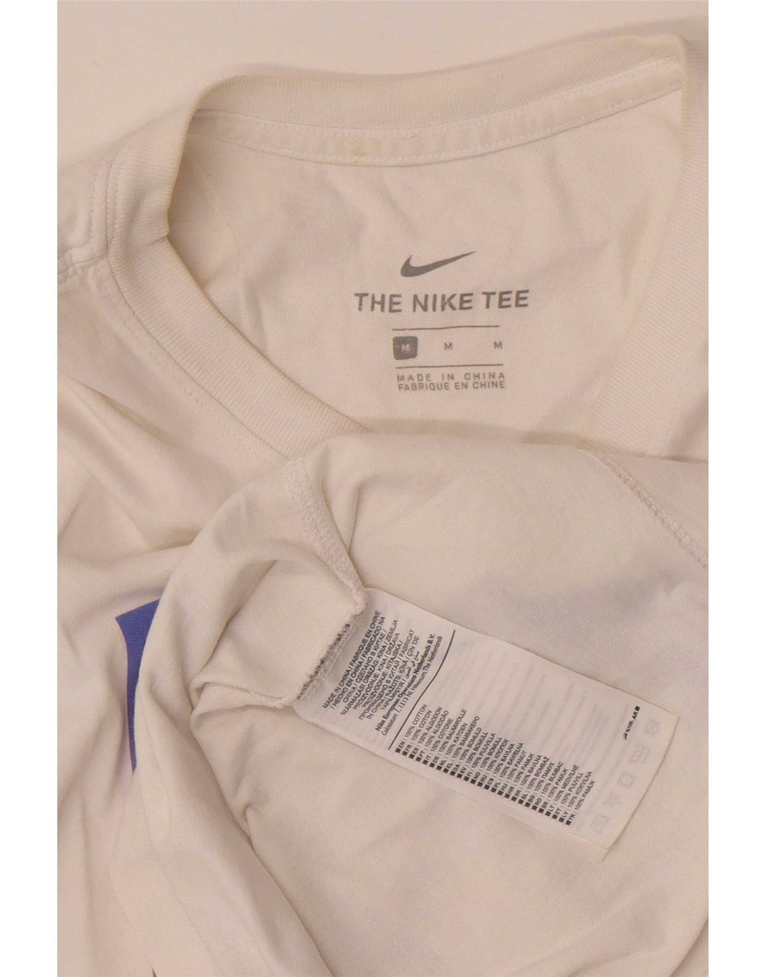 T-shirt grafica da uomo Nike Top in cotone bianco medio