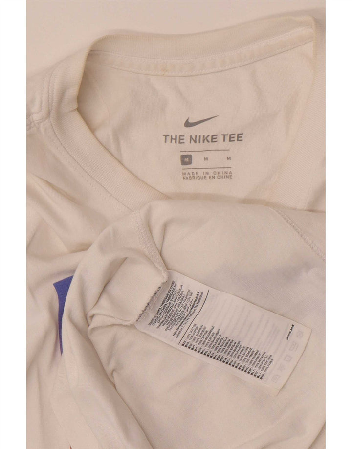 T-shirt grafica da uomo Nike Top in cotone bianco medio