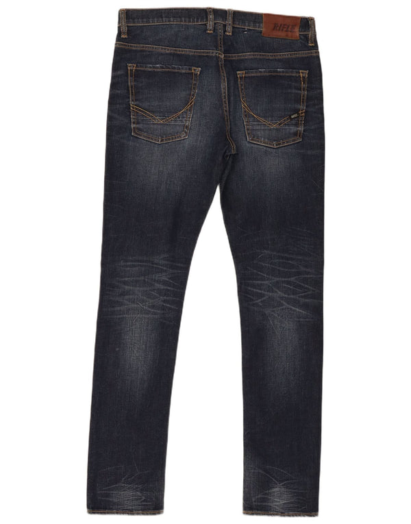 Jeans skinny da uomo Rifle W34 L32 in cotone blu navy