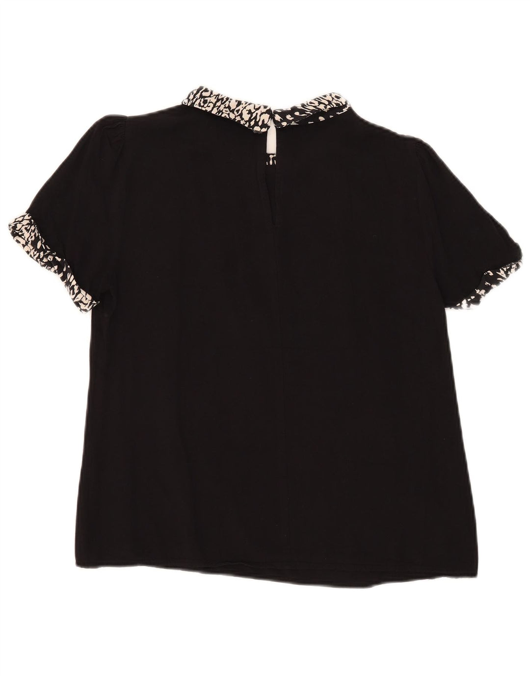 Camicetta da donna Oasis Top UK 12 Media Nero Stampa animalier