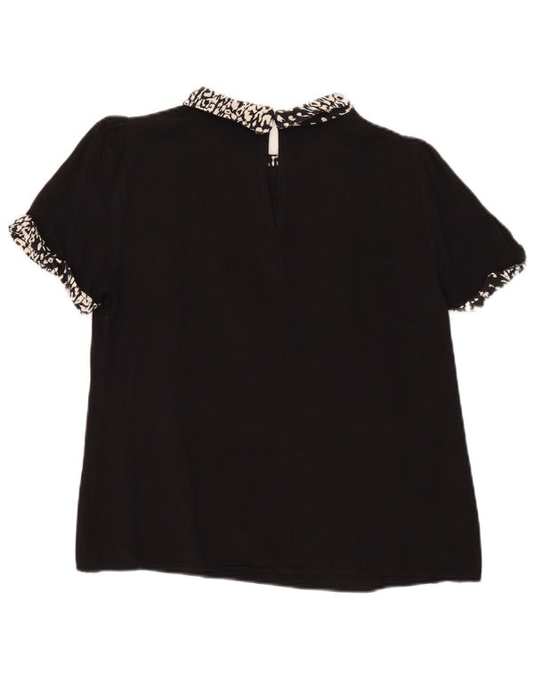 Camicetta da donna Oasis Top UK 12 Media Nero Stampa animalier