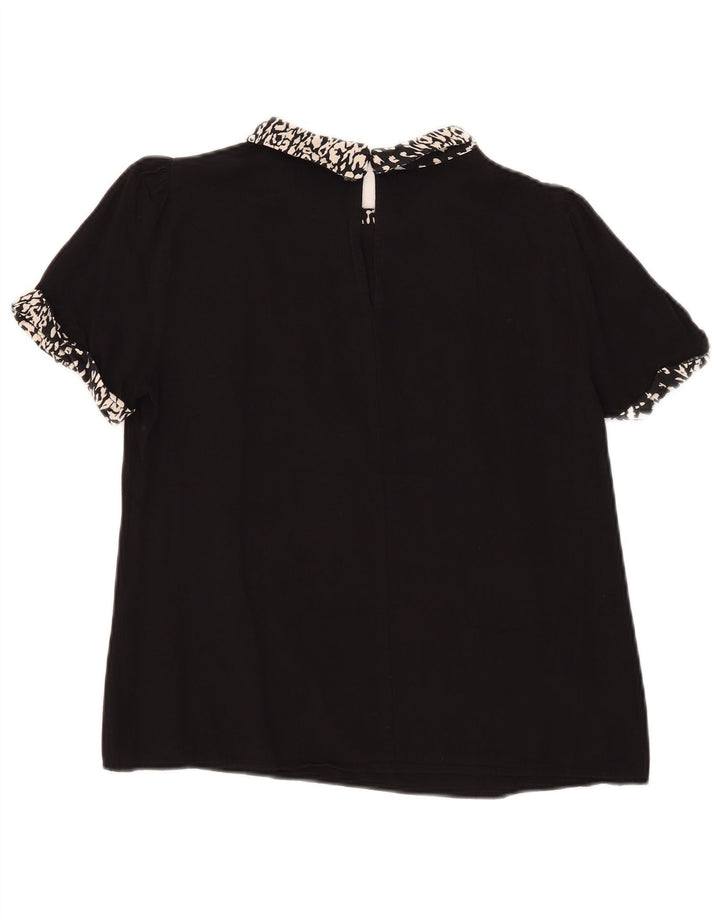 Camicetta da donna Oasis Top UK 12 Media Nero Stampa animalier