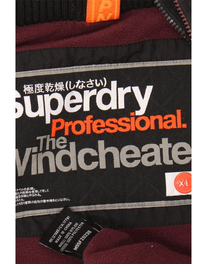 Giacca a vento da uomo Superdry The Windcheater UK 42 XL nylon nero