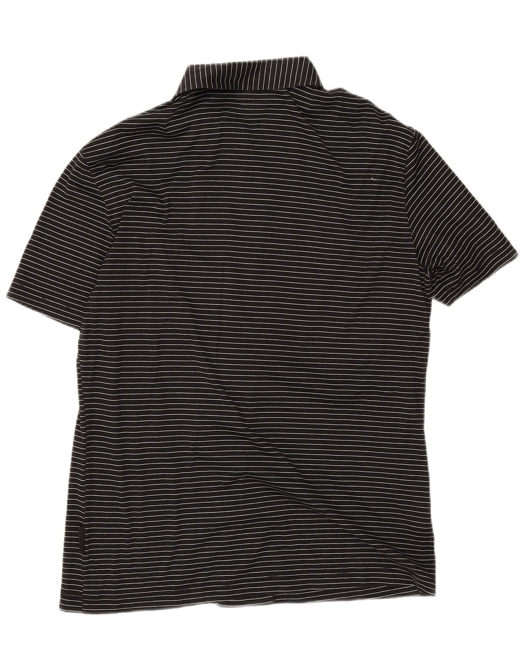 Gianfranco Ferre Camicia Uomo Manica Corta Large in Cotone Rigato Nero
