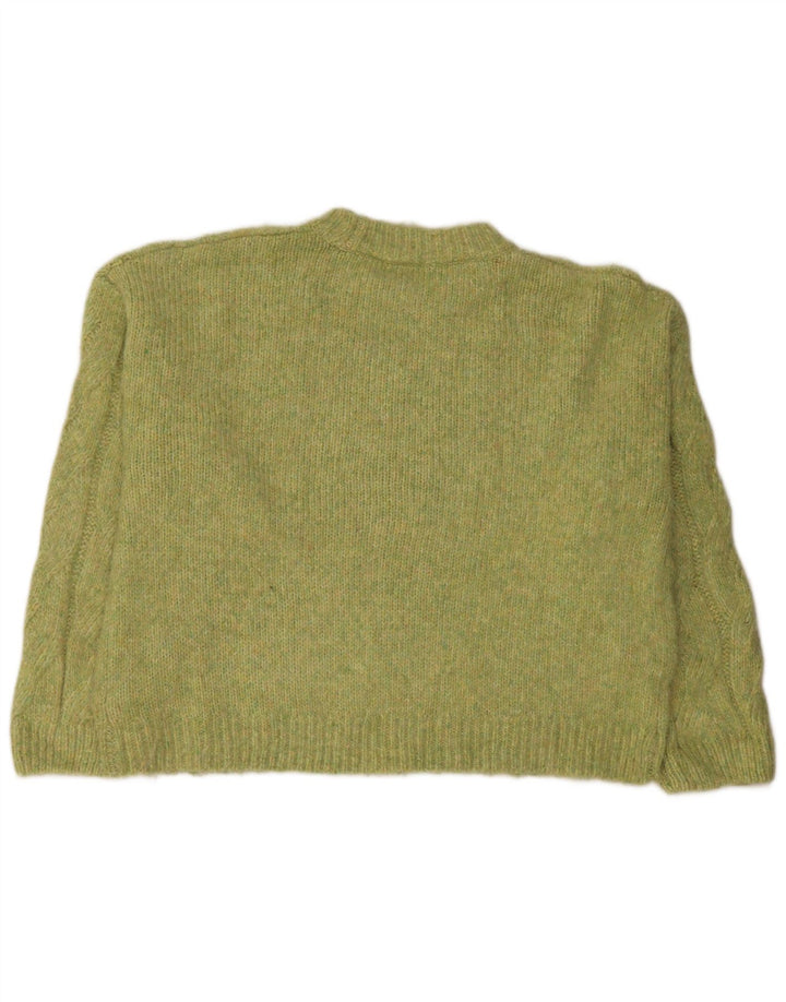 Maglione maglione girocollo oversize da donna Marks & Spencer UK 16 grande verde