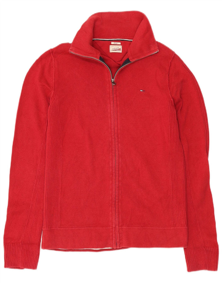 Maglione cardigan classico da uomo Tommy Hilfiger grande cotone rosso