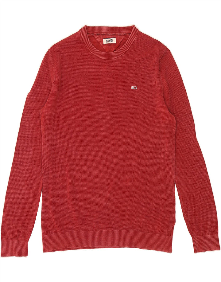 TOMMY HILFIGER Mens Top Long Sleeve Large Red Cotton Vintage Tommy Hilfiger and Second-Hand Tommy Hilfiger from Messina Hembry 