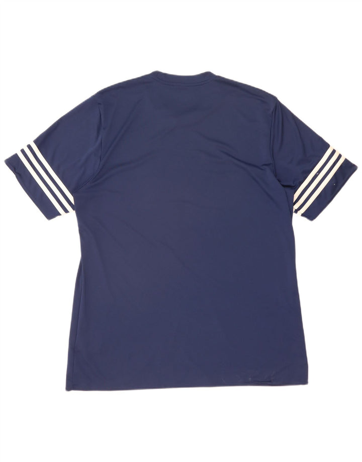 T-shirt Adidas Climalite da uomo Top XL in poliestere blu navy