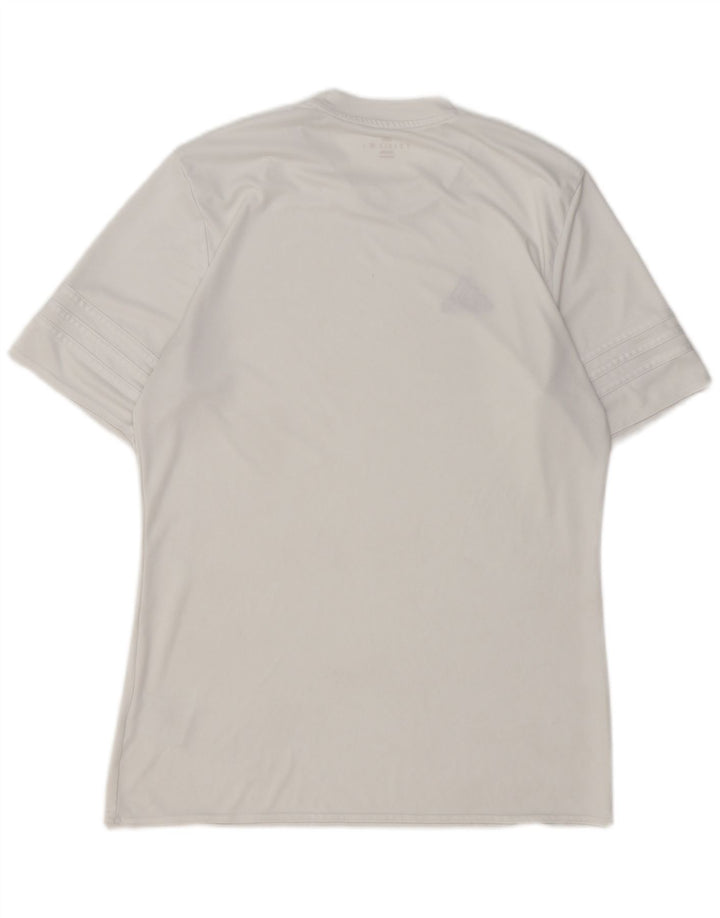 T-shirt ADIDAS da uomo Climalite Top in poliestere bianco medio