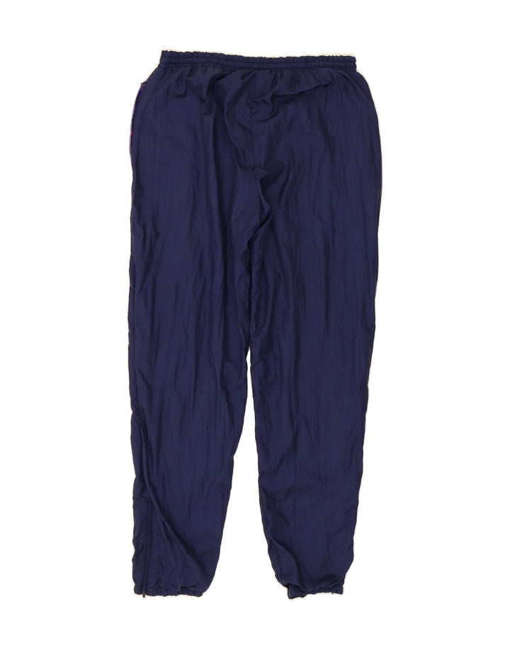 VINTAGE Mens Tracksuit Trousers Joggers Medium  Navy Blue Polyamide Vintage Vintage and Second-Hand Vintage from Messina Hembry 