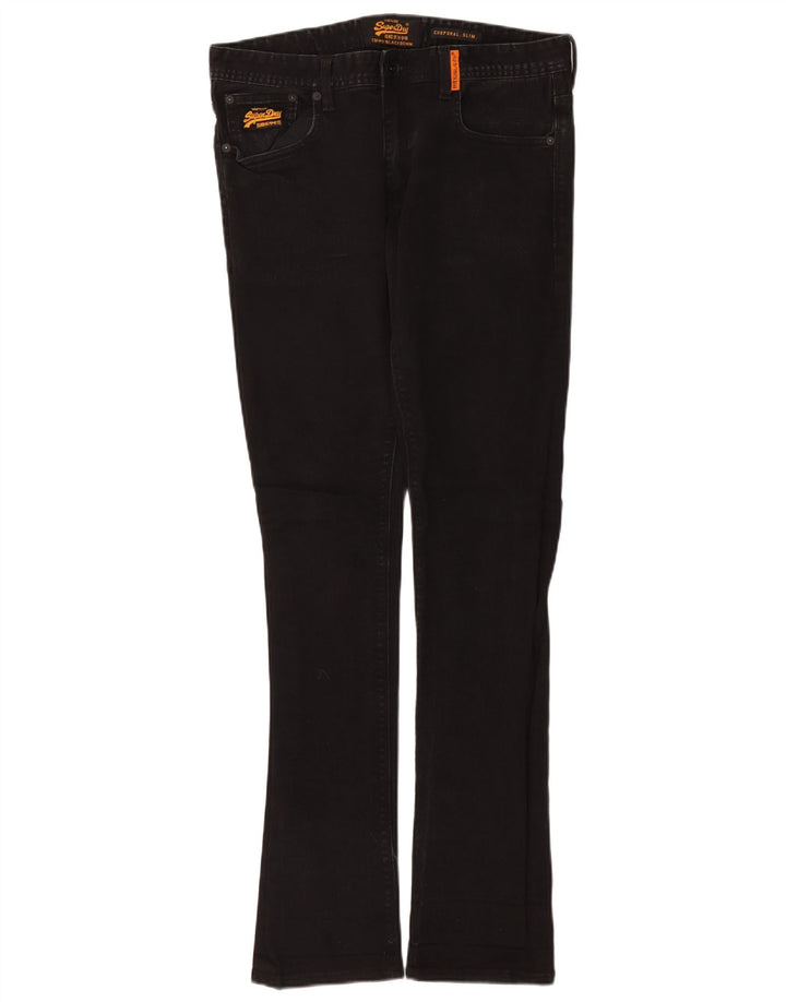 Jeans slim da uomo Superdry W34 L34 cotone nero