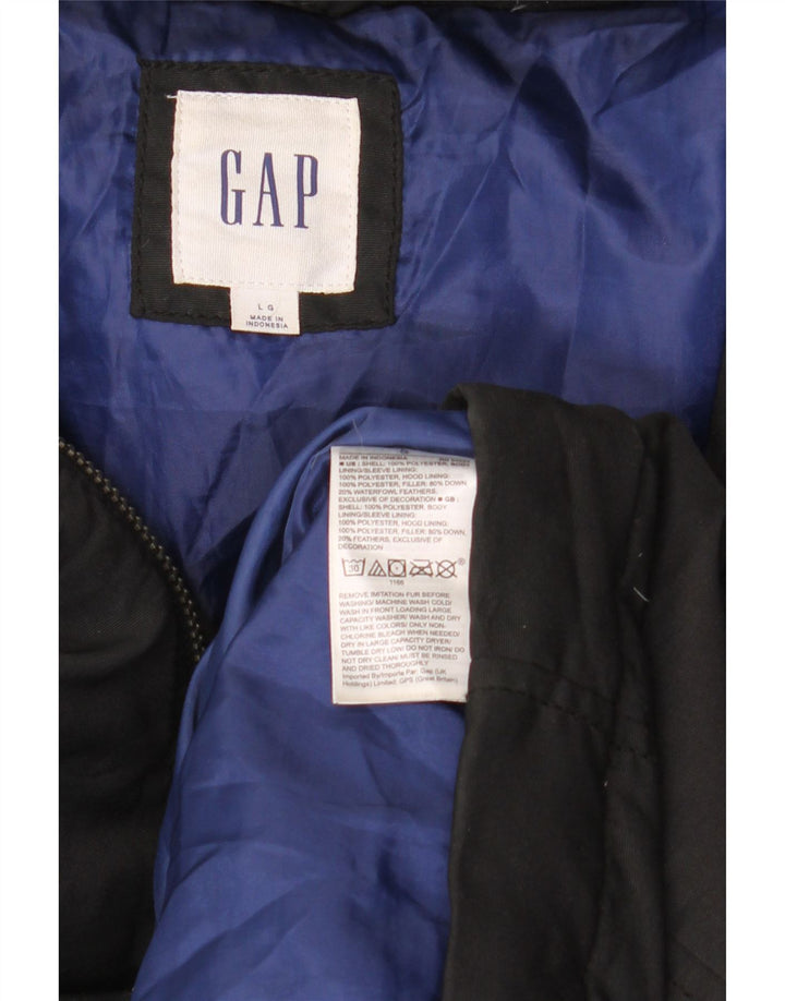 Gap Giacca imbottita con cappuccio da uomo UK 40 Large Nero Poliestere