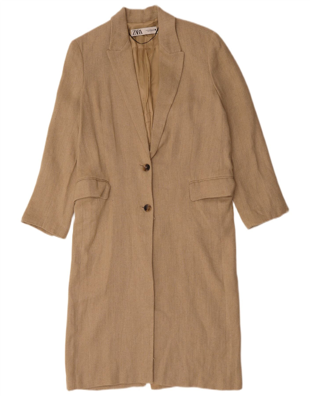 Soprabito oversize da donna ZARA UK 6 XS Lino beige