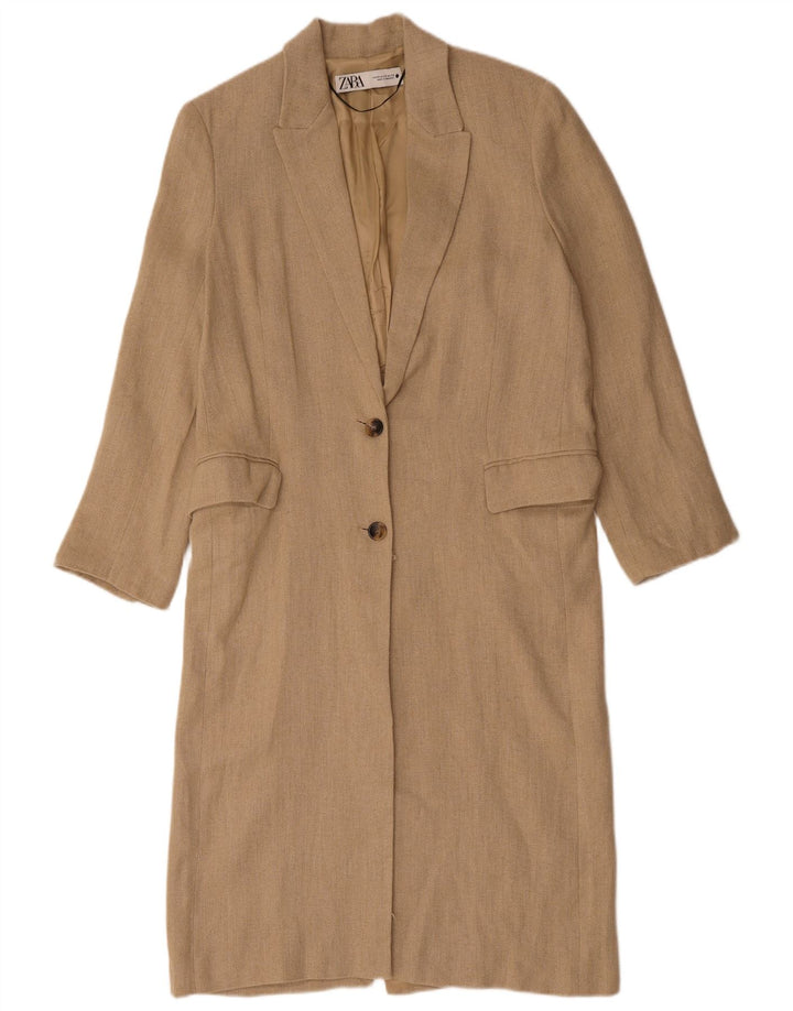 Soprabito oversize da donna ZARA UK 6 XS Lino beige
