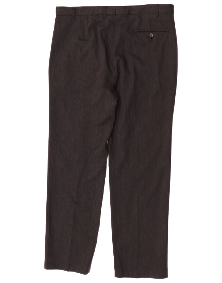 Pantaloni da abito vestibilità regolare da uomo Marks & Spencer W36 L31 lana grigia