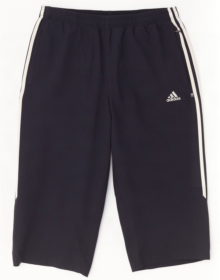 Pantaloncini sportivi Adidas Bermuda da uomo grandi blu navy